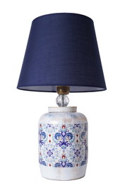 Opviq Lámpara de Mesa YL509 de Cerámica Azul